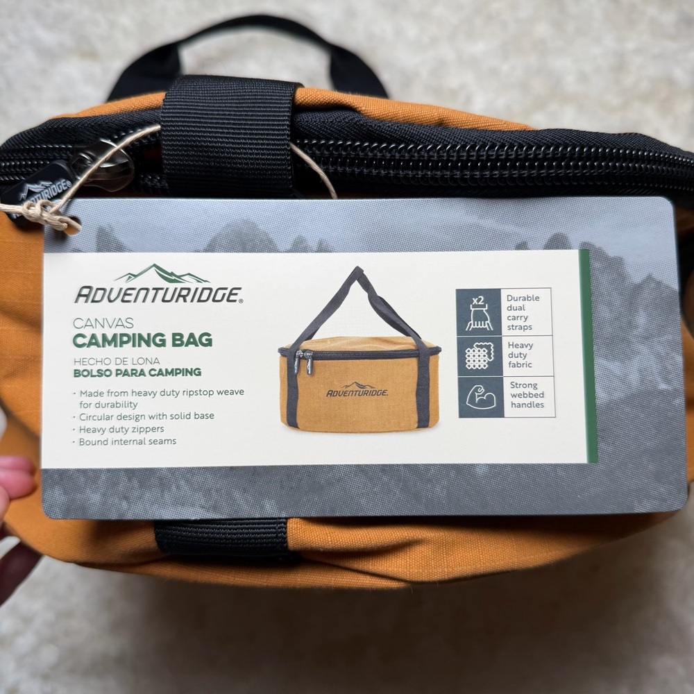 Adventuridge Round Canvas Camping Bag - Tan